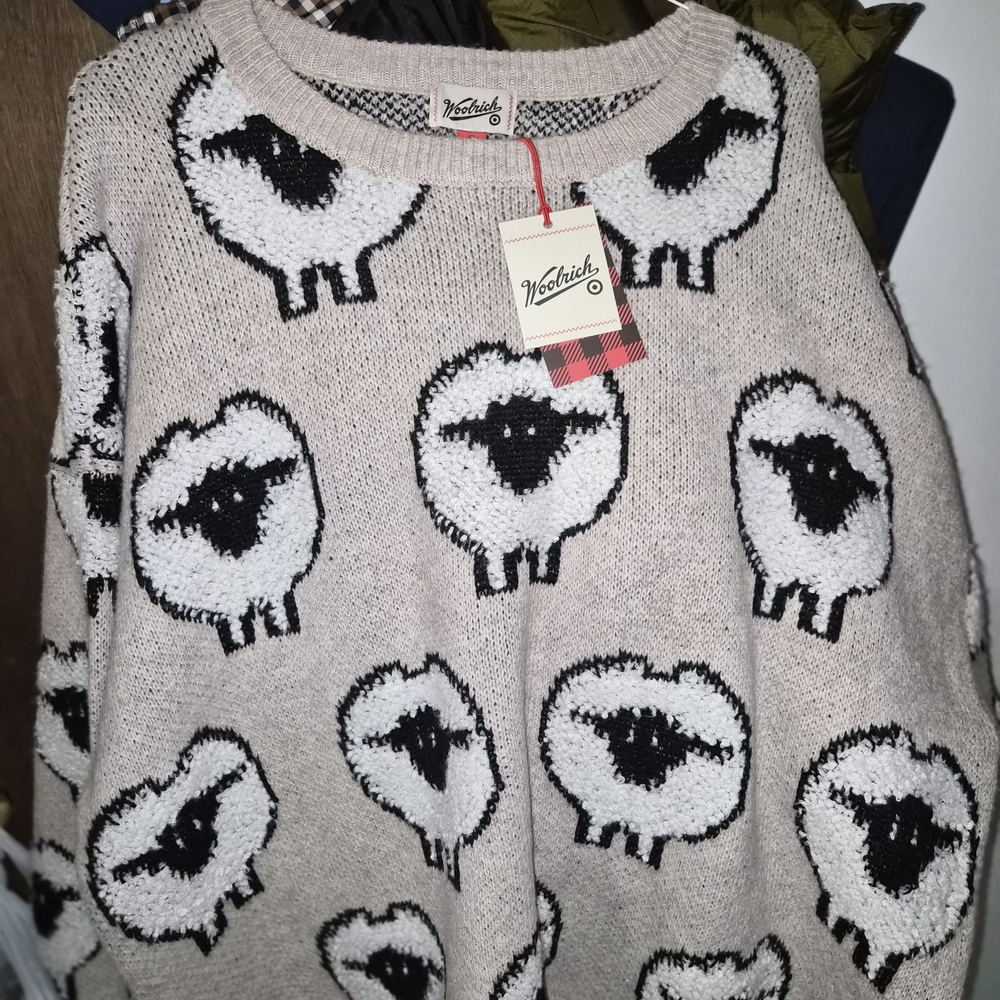 Woolrich Gray and Black Knit Sweater